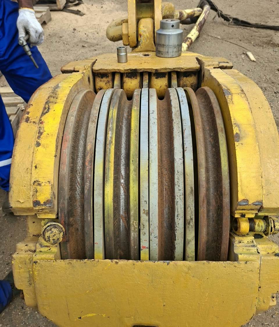 Bloque viajero con sus poleas